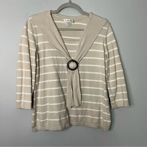 Women’s Christopher Banks tank striped pullover sweater small S